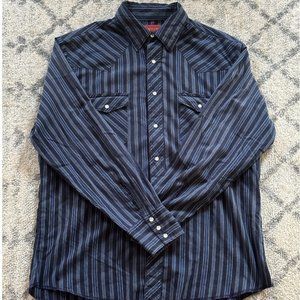 Vintage Rustler XL Long Tail Pearl Snap Western Wear Shirt